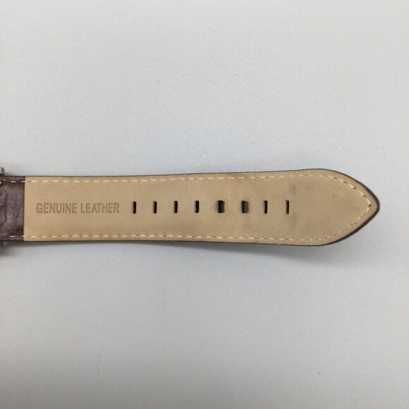 MVMT Watch Men 40mm Silver Tone Brown Leather Band New Battery - Picture 12 of 16